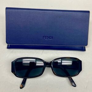 Fendi, Brown Tortoise Sunglasses with Gold Floral Design F924 215 135